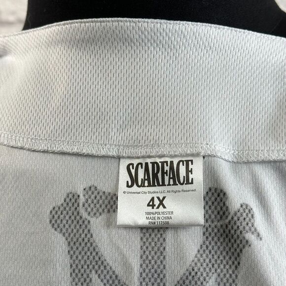 Scarface Movie ButtonUp Jersey Mens 4X The World Is Yours Tony Montana Al Pacino - Picture 7 of 7